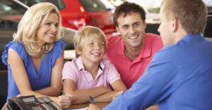 family purchasing vehicle